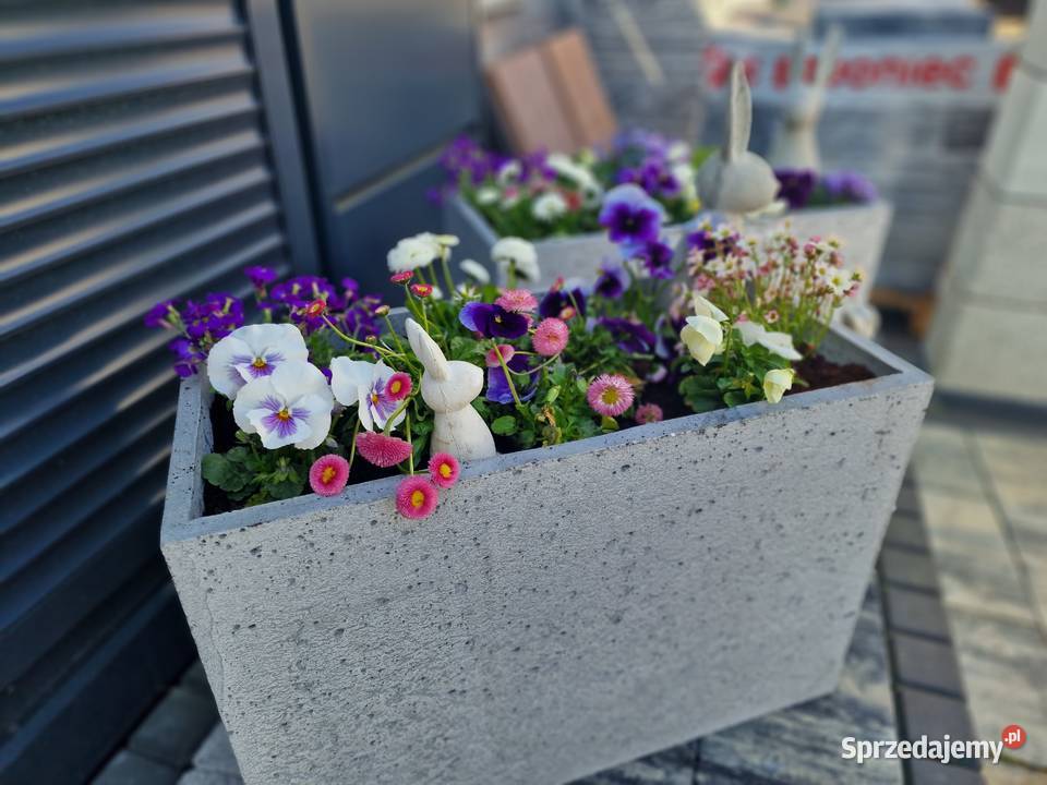 Nowoczesna betonowa DONICA ogrodowa Styrobud ZEN