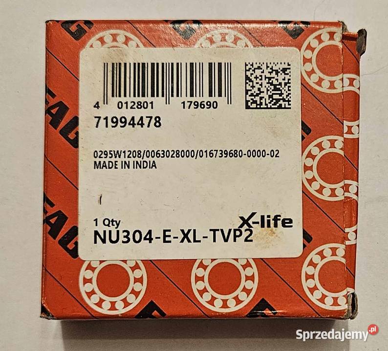 Łożysko FAG NU304EXLTVP2 20x52x15 mm małopolskie Kraków