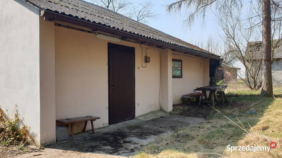 Działka dom budynki gospodarcze metalowe Justynów sprzedam