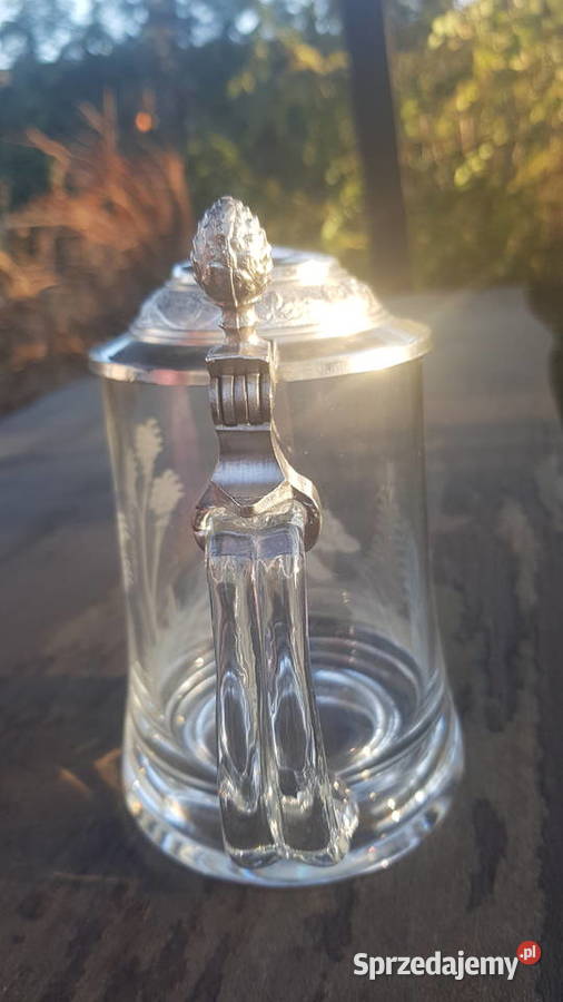 Piękny kryształowy kufel Myszków