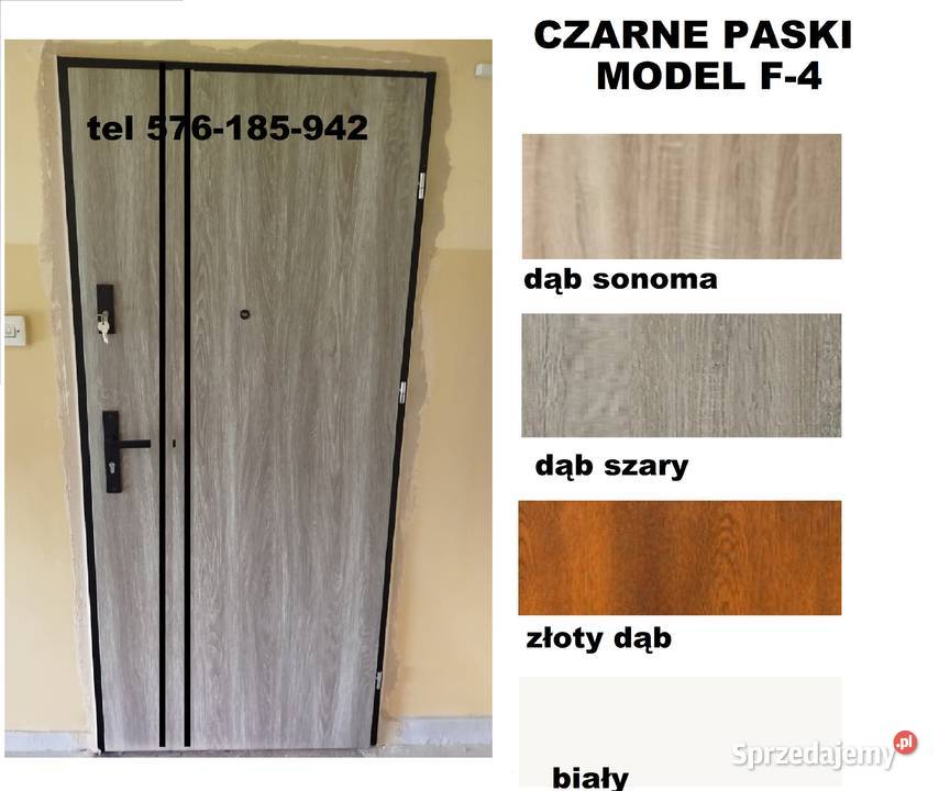 Drzwi z montażem ZEWNĘTRZNE wejściowe