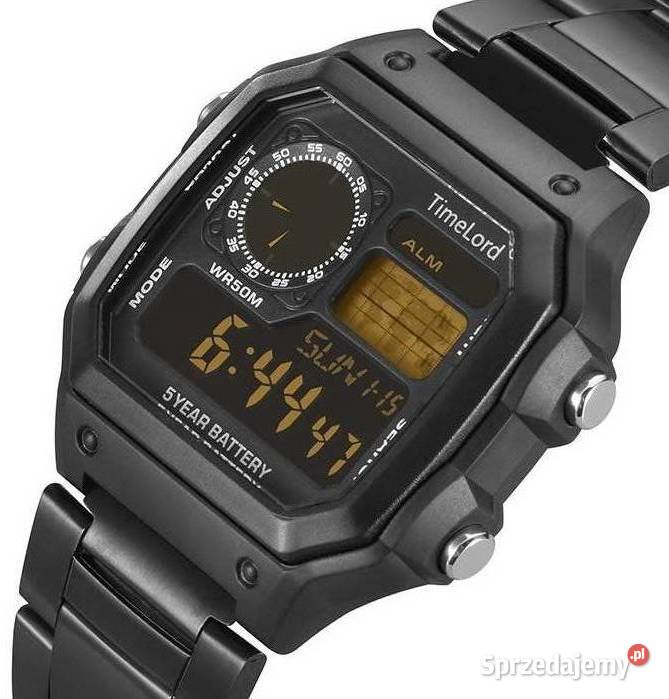 Zegarek elektroniczny na bransolecie CASIO MAPKA Warszawa