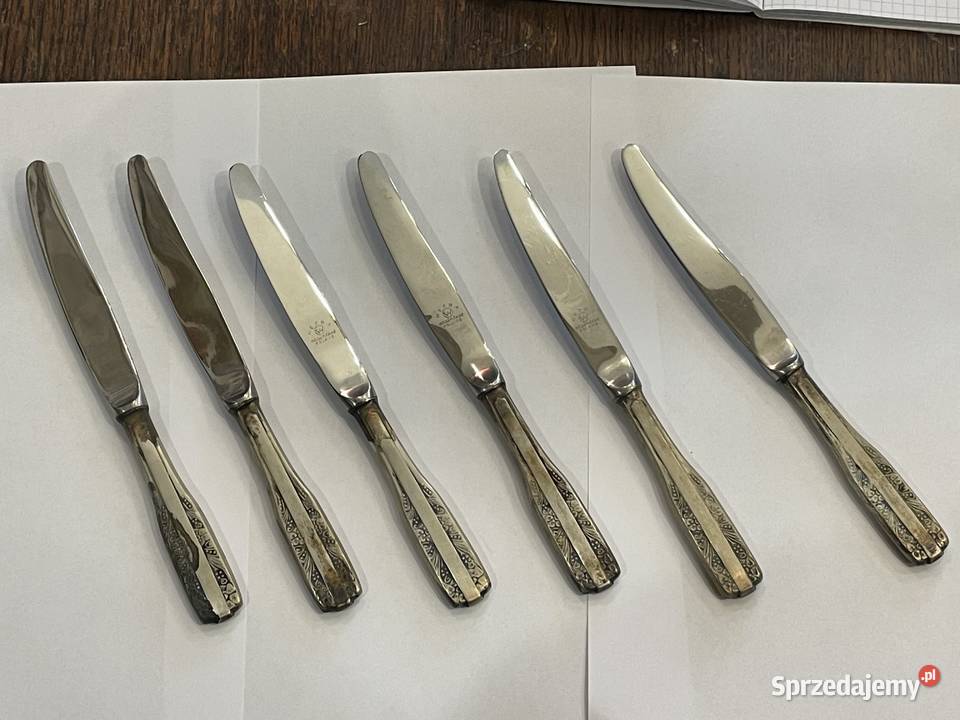 Zestaw 6 noży model Wschodni Hefra srebro 800 Kraków
