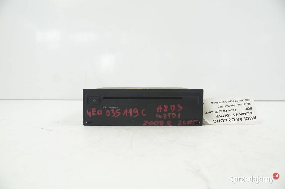 ODTWARZACZ ZMIENIARKA CD AUDI A8 D3 4E0035119C Lipno
