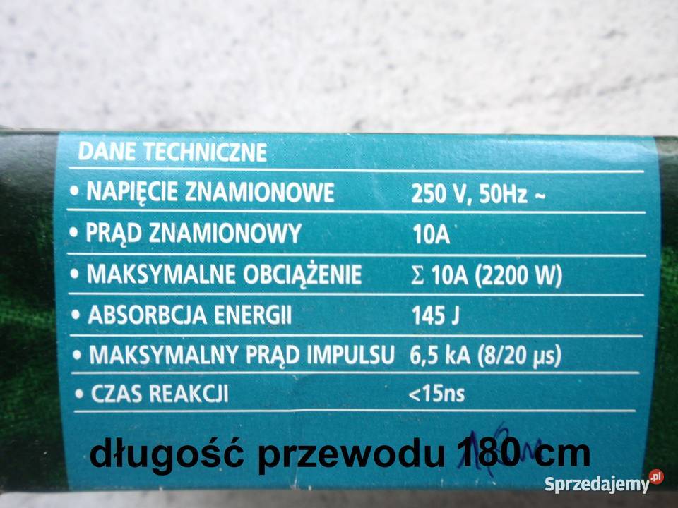 LESTAR przedłużacz i filtr przeciwprzepięciowy Łódź