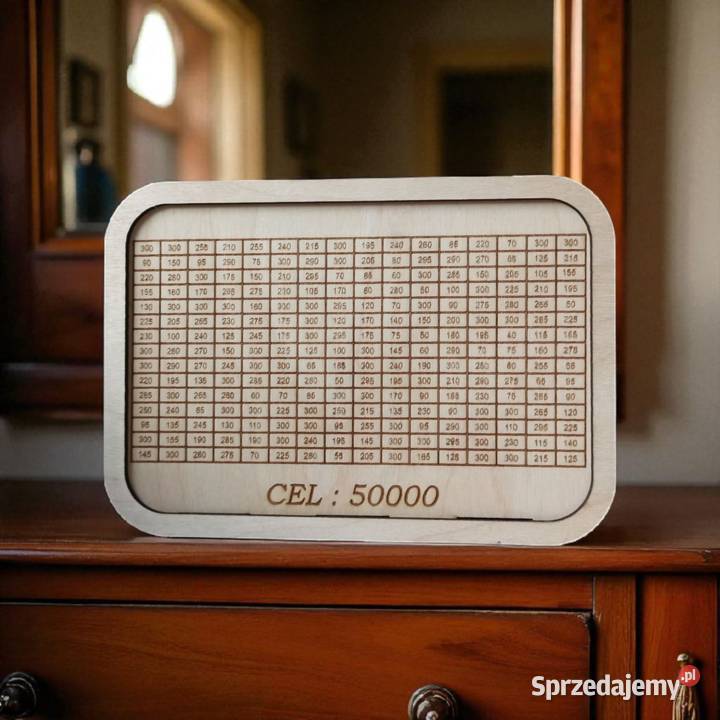 Drewniana Grawerowana Skarbonka Wykreślanka z mazowieckie Warszawa