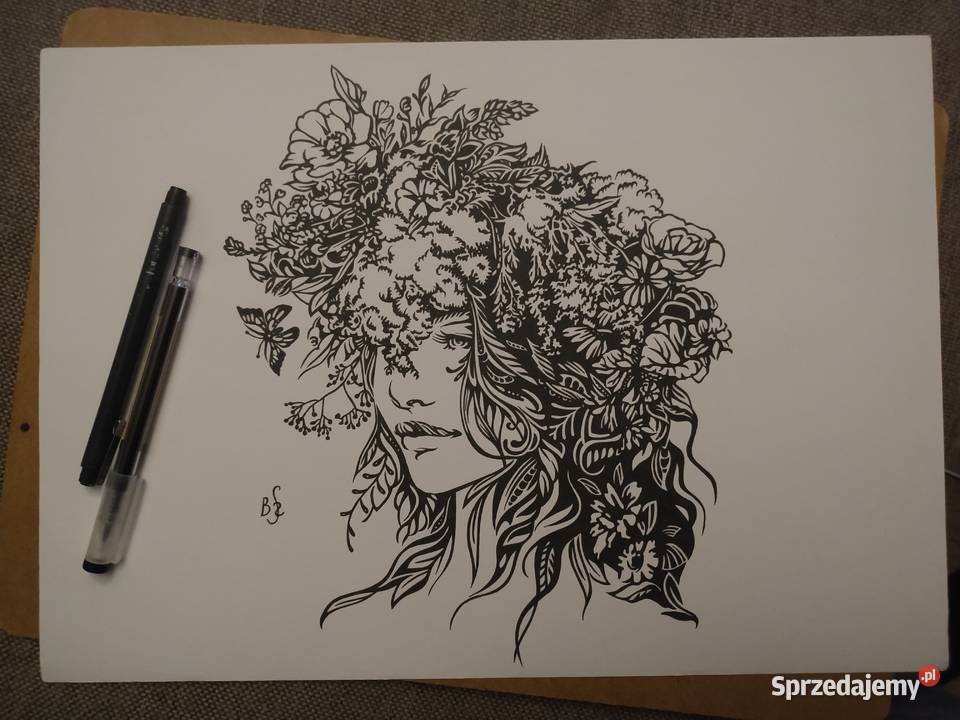 Rysunek fryzura cienk b tech A3 250 gm2 mazowieckie