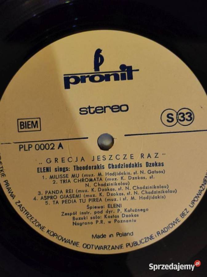 1983 Eleni Grecja jeszcze raz Płyta gramofonowa 1 płyta Kielce