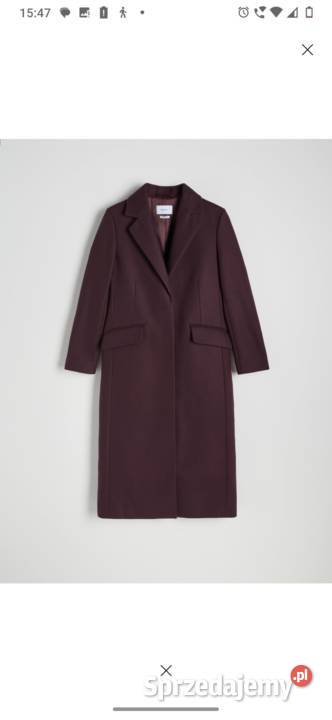 Maxi długi płaszcz 80 wełna owcza XS s m Gliwice