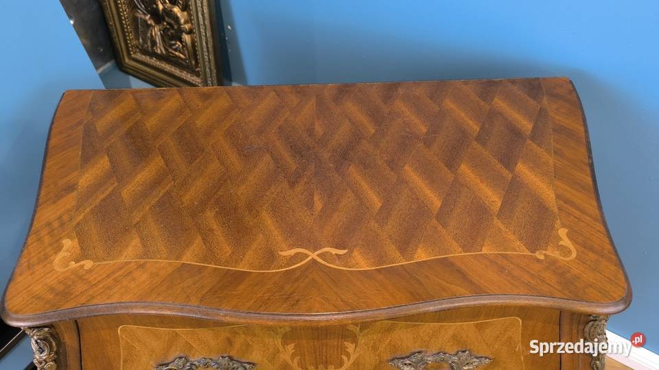 Piękna funkcjonalna intarsjowana komoda łódzkie Łódź sprzedam