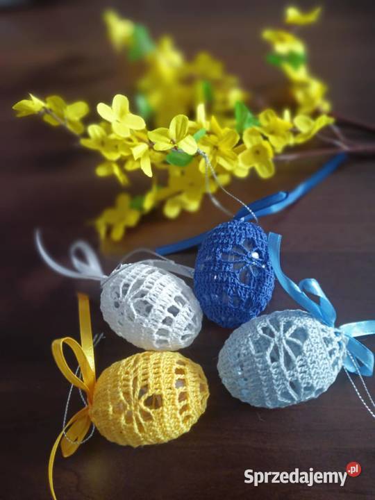 Koszulki na jajka szydełkowe Wielkanoc Bolesławiec