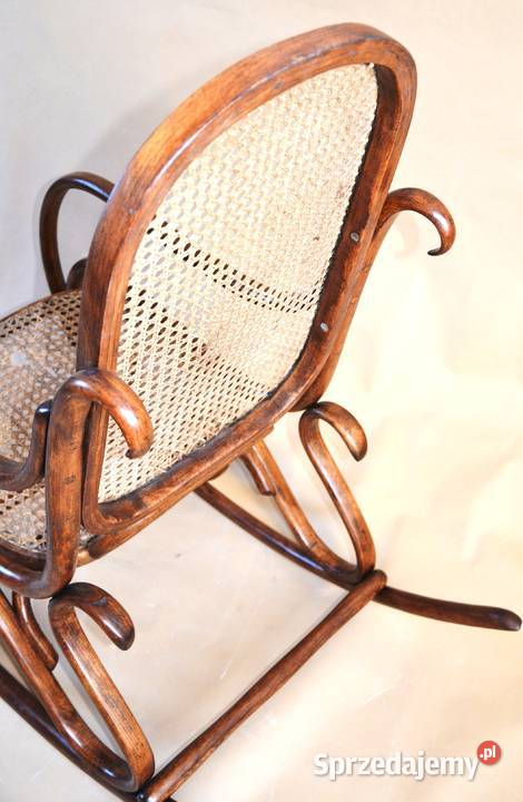 Fotel gięty bujak Thonet początek XX w unikat Warszawa