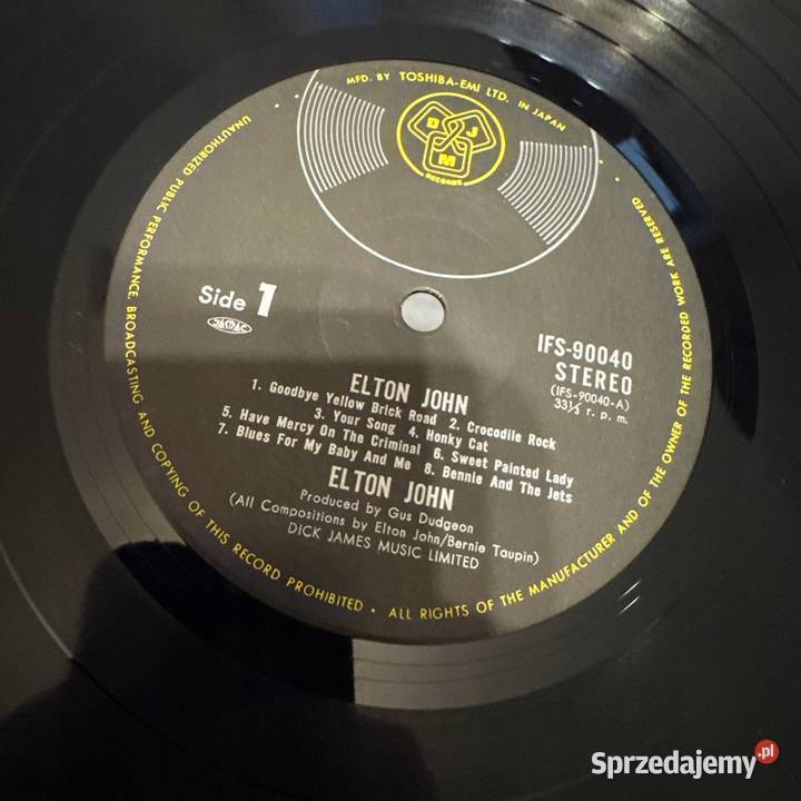 Elton John Best 20 NMM Japan Obi LP 1975 DJM sprzedam