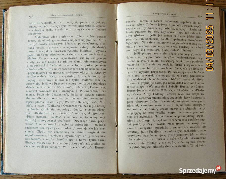 Historia malarstwa angielskiego XIX wieku z 1901 Bychawka Trzecia