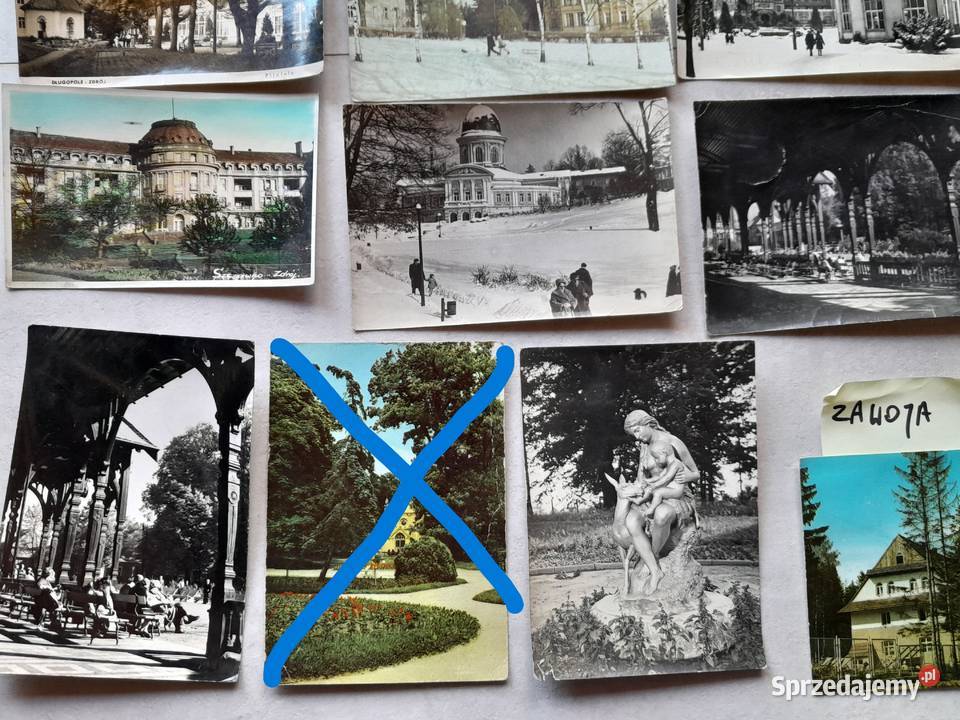 Stare kartki pocztowe pocztówki PRL Kudowa Lądek Dąbrowa Górnicza