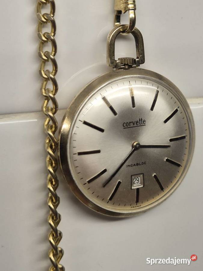 Pozłacany zegarek kieszonkowy Corvette vintge sprzedam