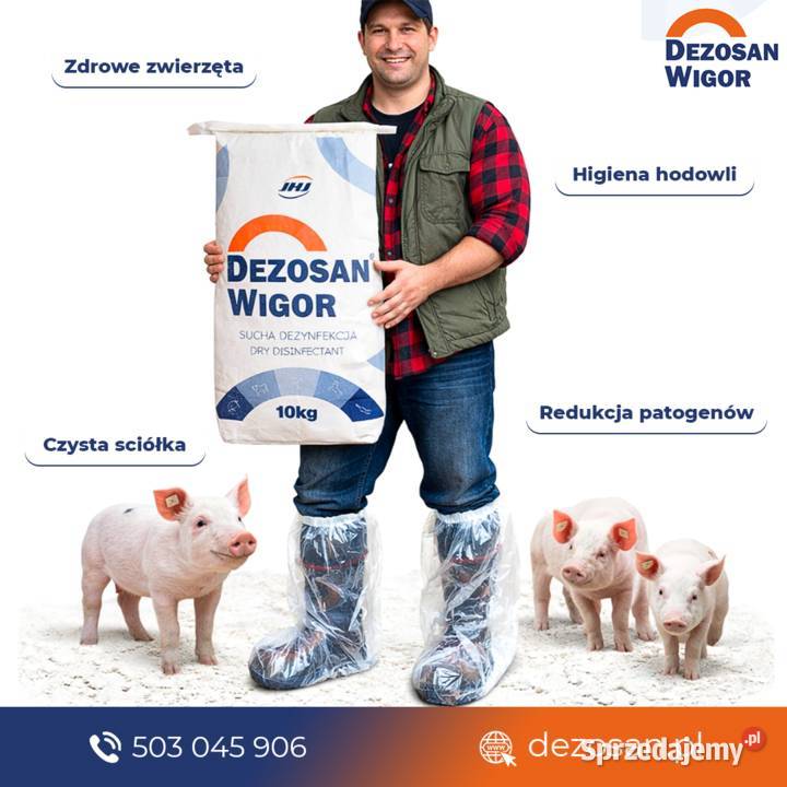 Dezosan Wigor do suchej dezynfekcji DOSTAWA 500 Hodowla i gospodarstwo Rypin