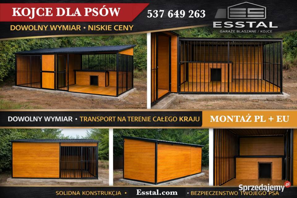 Duży Kojec Psa Klatka Psa Kojec na Wymiar ESSTAL Ciechanów
