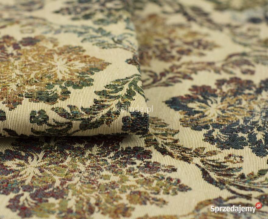 Medaliony materiał tapicerski obiciowy żakardowy Warszawa