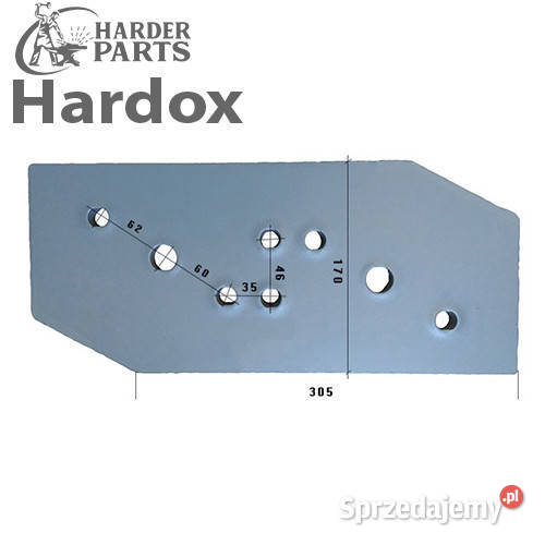Płoza HARDOX 51212P części do pługa FROST nieuszkodzony Części zamienne podlaskie Suwałki