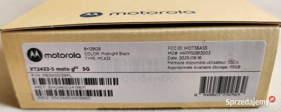 Motorola g35 5g Nowy zaplombowany mazowieckie Warszawa
