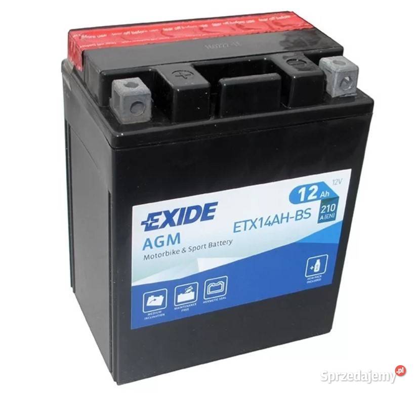 Akumulator motocyklowy EXIDE ETX14AHBS YTX14AHBS dolnośląskie Wrocław