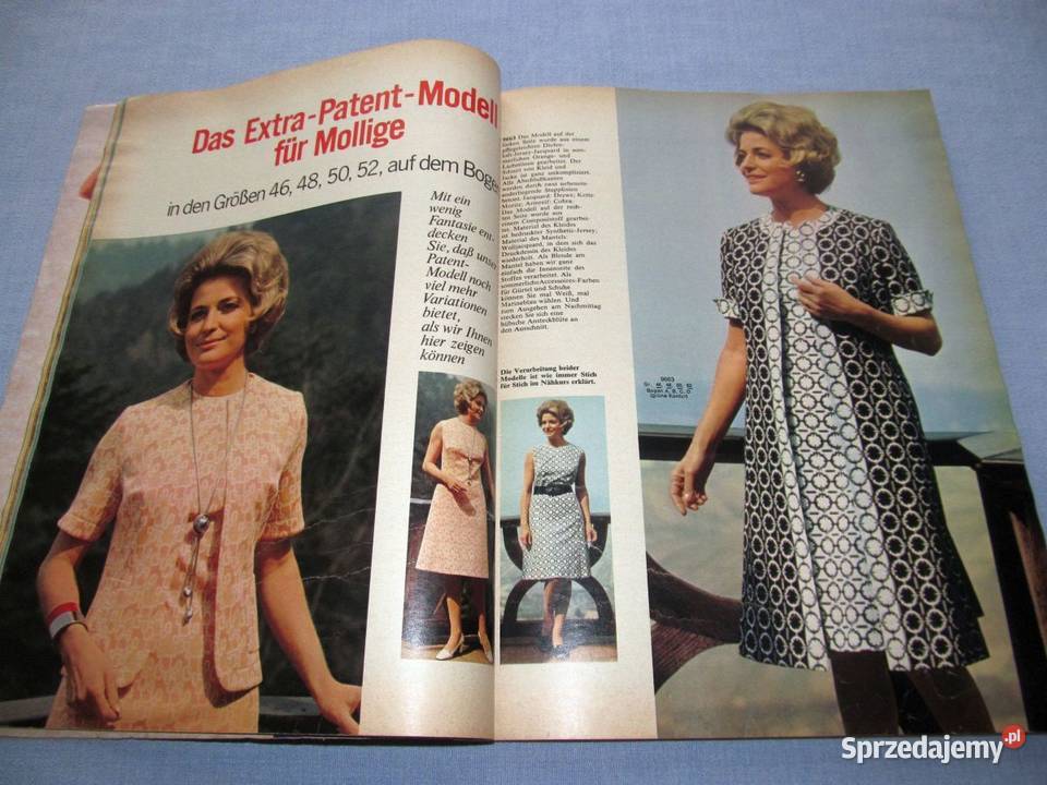 Burda Moden 71971 magazyn mody wykroje Vintage kujawsko-pomorskie Skępe