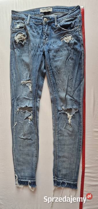 Spodnie jeansowe szarpane z dziurami Brzesko sprzedam