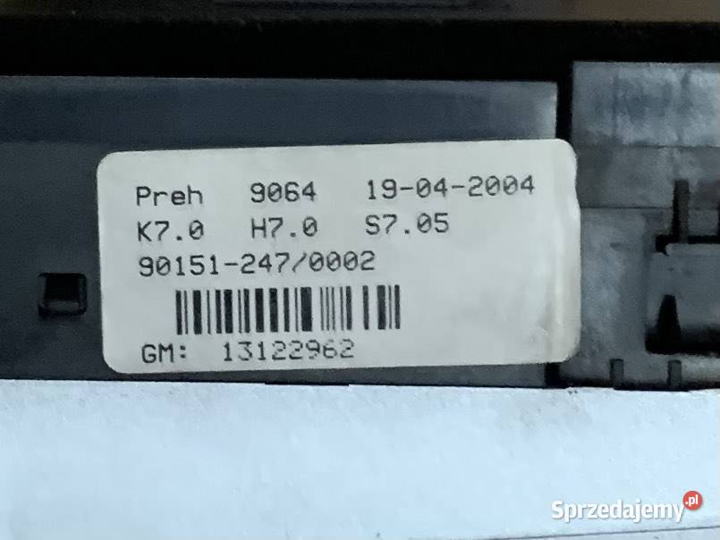 13122962 panel nawiewu klimatyzacji opel astra h Rok produkcji 2005 Części samochodowe Szczecin
