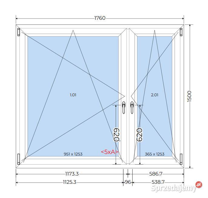 Nowe okno PCV 176x150 Opole