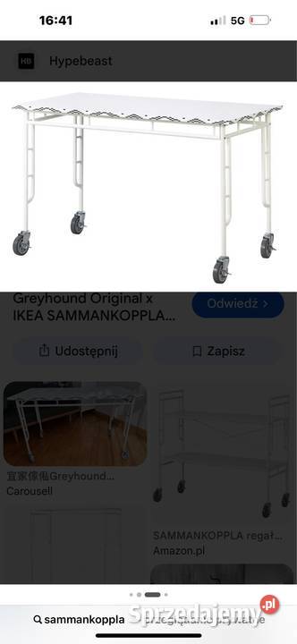 Sammankoppla biuro i regał na kółkach Limitowana 120cm Piaseczno