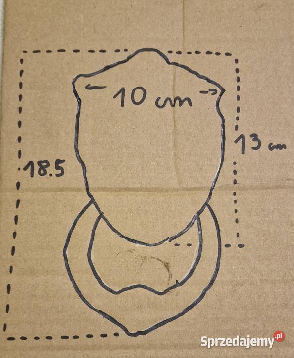KOŁATKA dzwonek LEW do DRZWI MOSIĄDZ Książenice