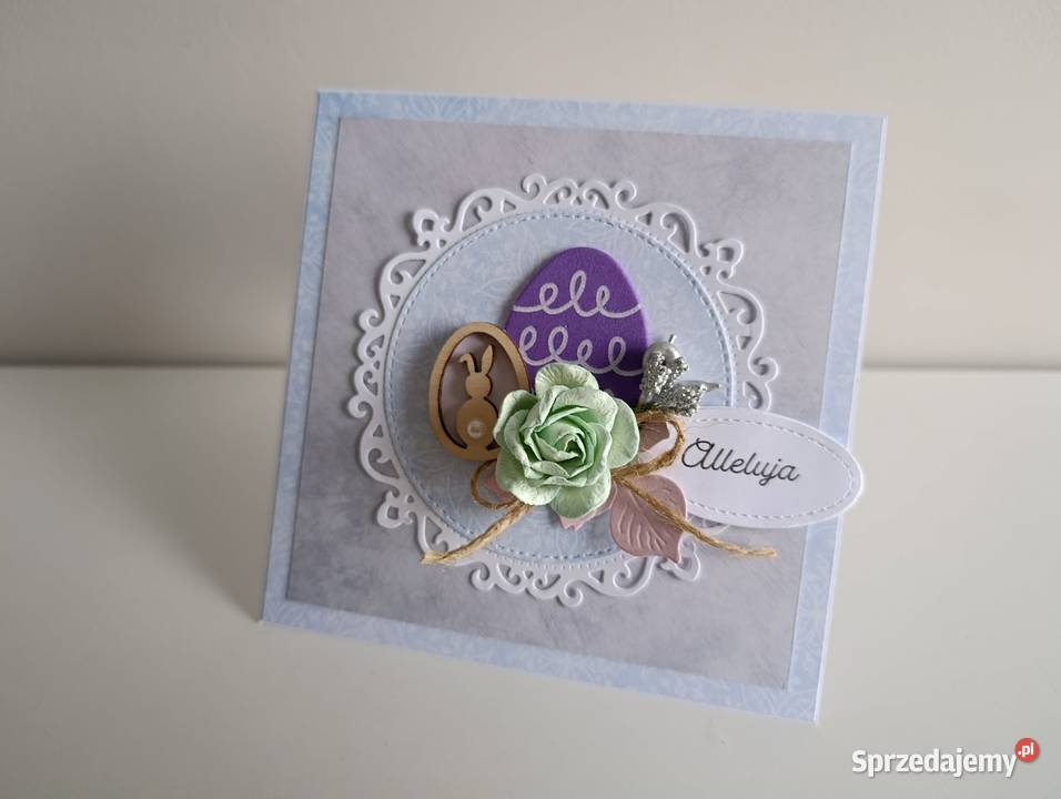 Kartka ręcznie robiona Świąteczna Wielkanoc 4