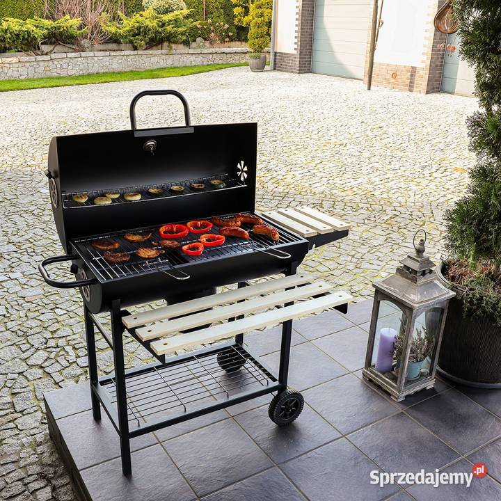 Duży zamykany grill węglowy ogrodowy na kółkach wielkopolskie Poznań