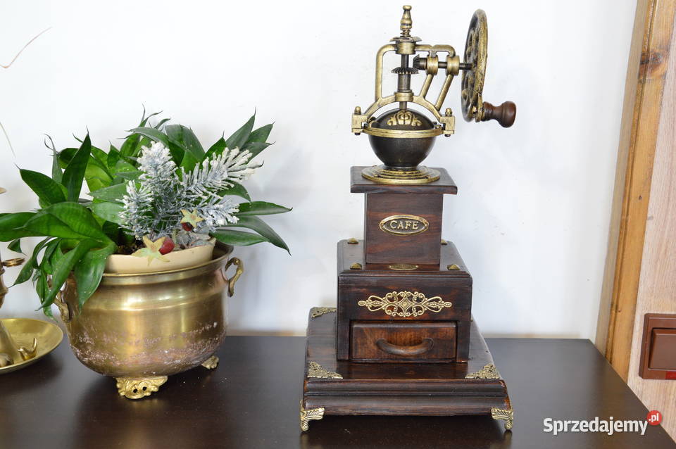 dębowy duży MŁYNEK do kawy niemiecki b stary Jastrzębie-Zdrój