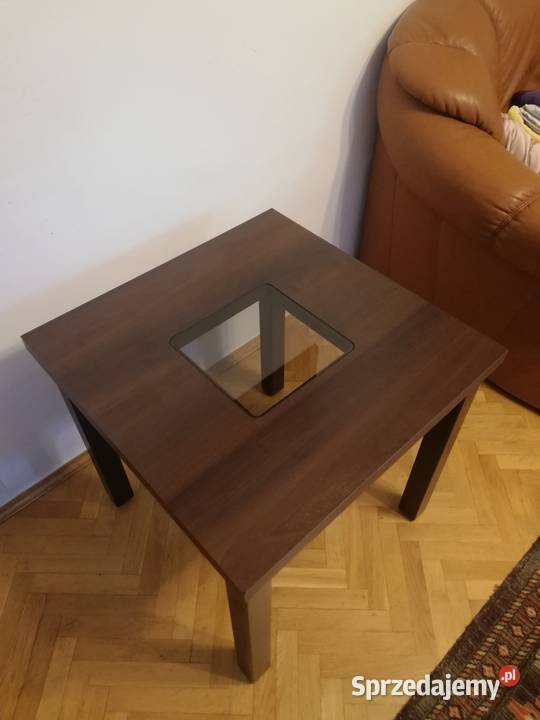 Stolik kwadratowy z szybką stan Warszawa