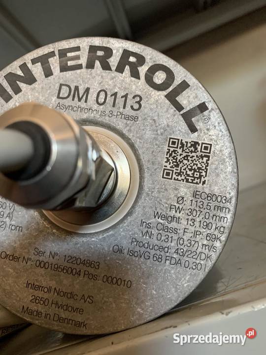 Interroll DM 0113 Drum Motor 370W M34 1135 mm x Pozostałe mazowieckie Warszawa