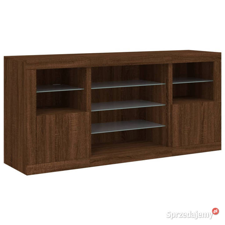 Szafka z oświetleniem LED brązowy dąb 1425x37x67 mazowieckie Warszawa