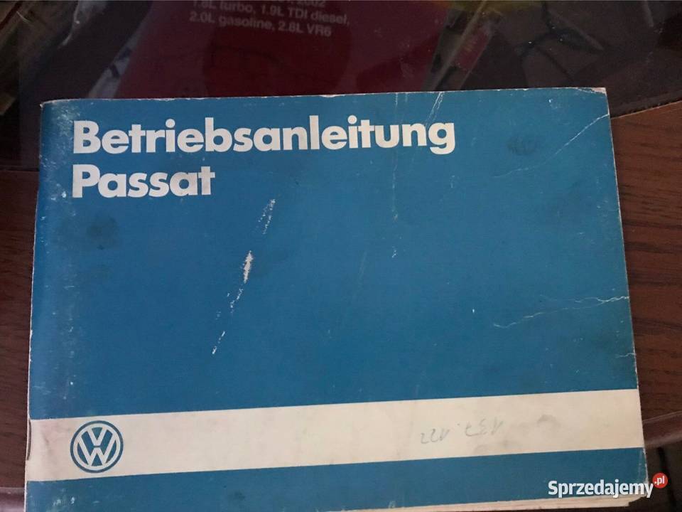 Instrukcja obsługi VW Passat B2 z 1986 roku osobowe Pozostałe Pozostałe łódzkie