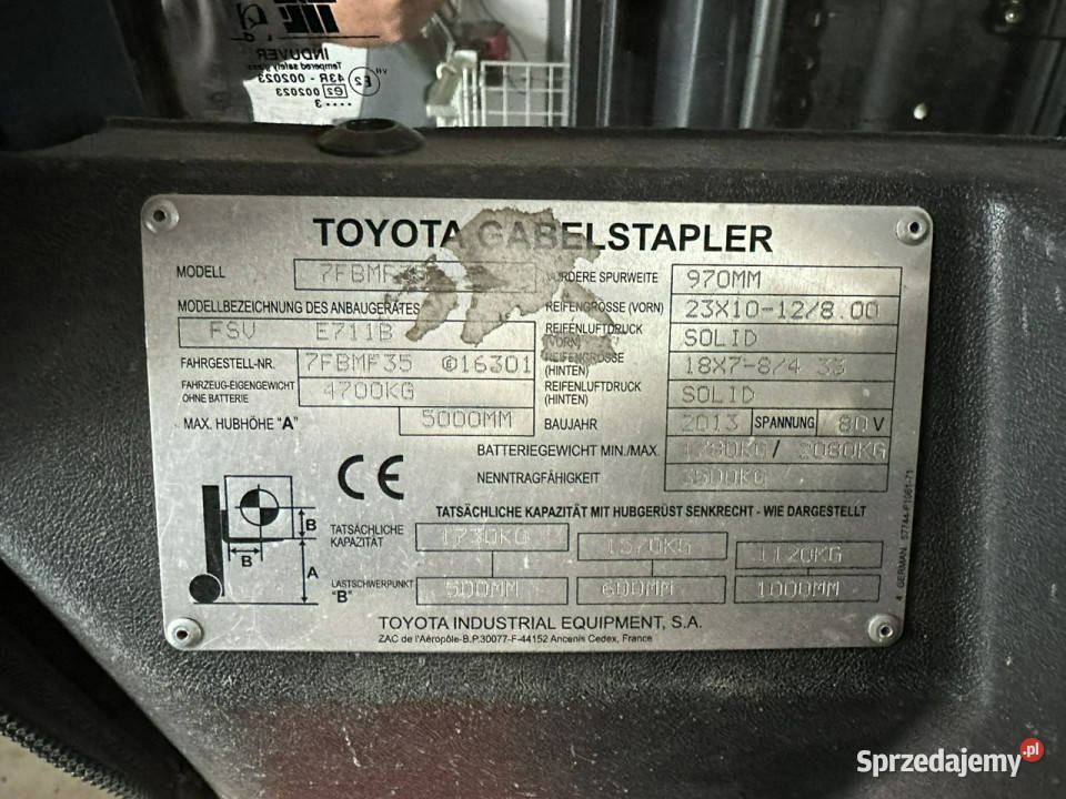 Inna inny Toyota 7FBMF35 GOLD35 Wózek widłowy dolnośląskie Syców