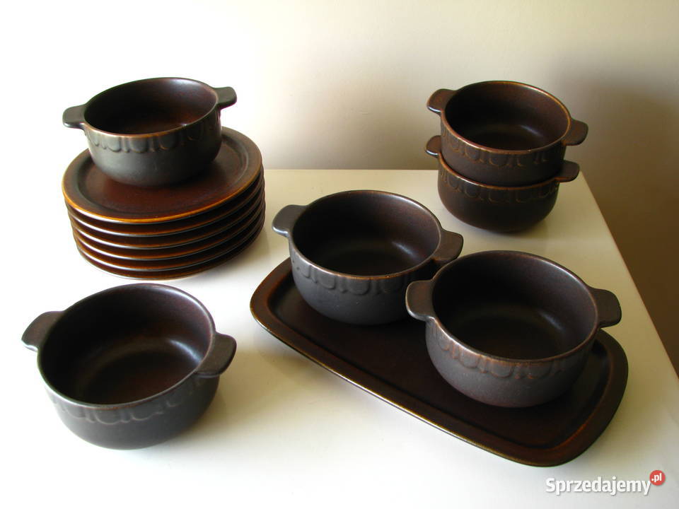 Kamionkowe miseczki z uszkami talerzyki i patera Brzegi