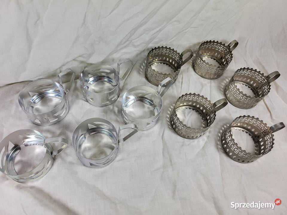 Koszyczki na szklanki PRL 2 zestawy Warszawa