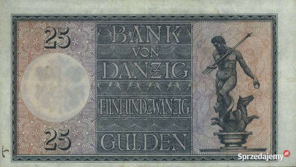WOLNE MIASTO GDAŃSK 25 gulden 1924 UNC seria B Białystok