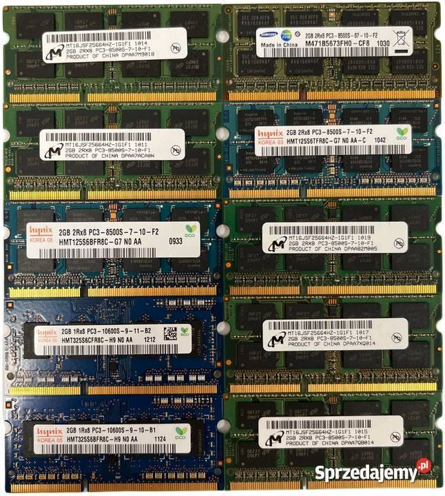 Pamięć RAM 2GB DDR3 Różne firmy Sprawna większa Pamięci mazowieckie Warszawa sprzedam