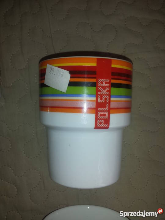 Nowe kubki szklanki folkowe Polska wielokolorowy Warszawa