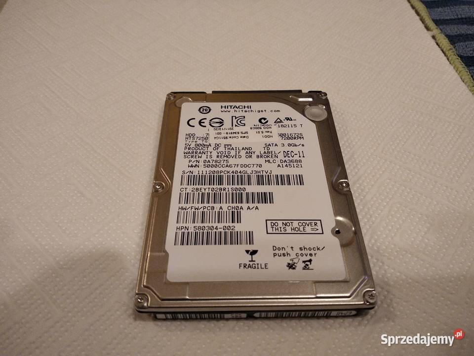 Dysk twardy Hitachi 500GB SATA II 25 podkarpackie Rzeszów