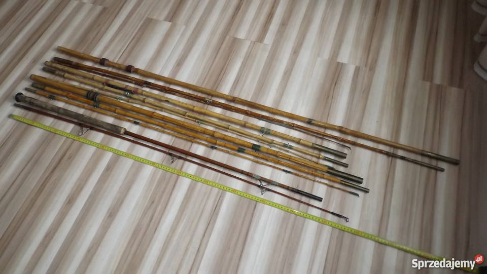 Stare wędki Bambusowe Klejonka ZESTAW Grodziczno