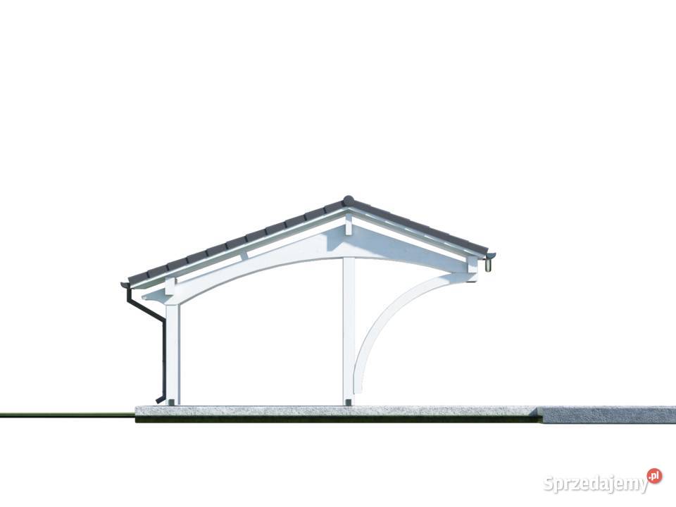 Drewniana trójstanowiskowa wiata garażowa Mrągowo
