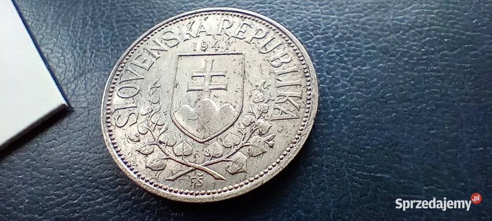 Stare monety 20 koron 1941 Słowacja srebro podkarpackie Lesko