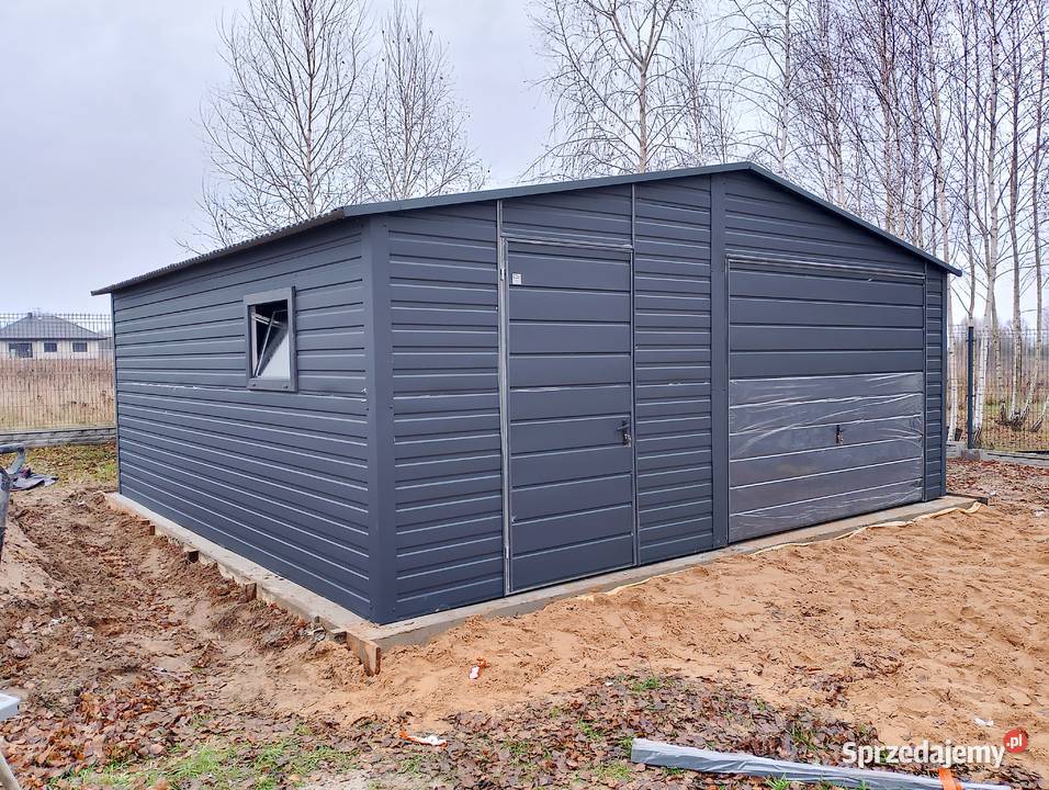 Grafitowy Garaż Blaszany Schowek Ogrodowy Garaże sprzedam